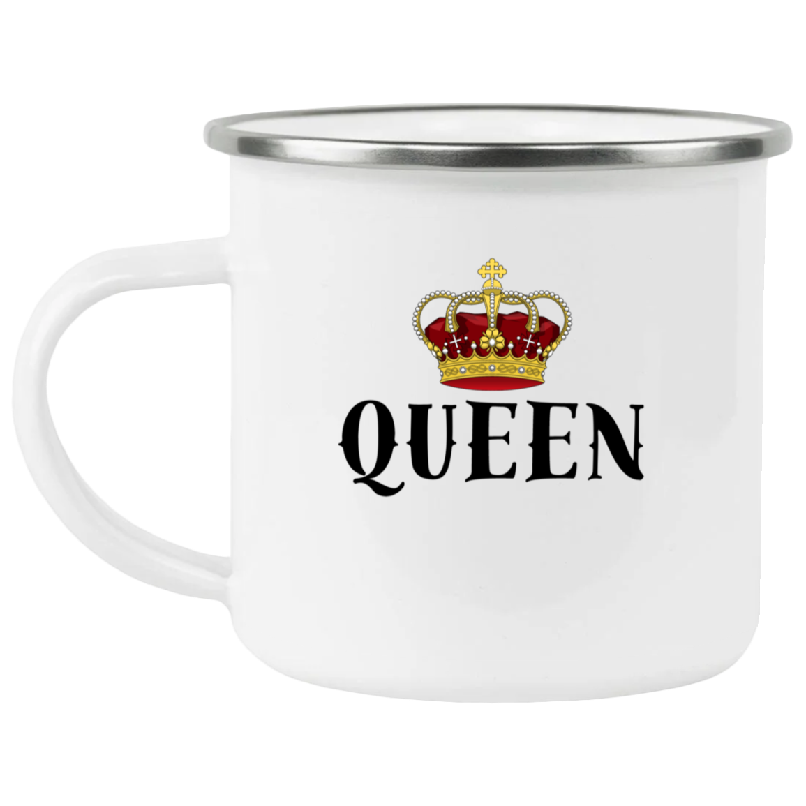 Queen with Crown - Enamel Camping Mug