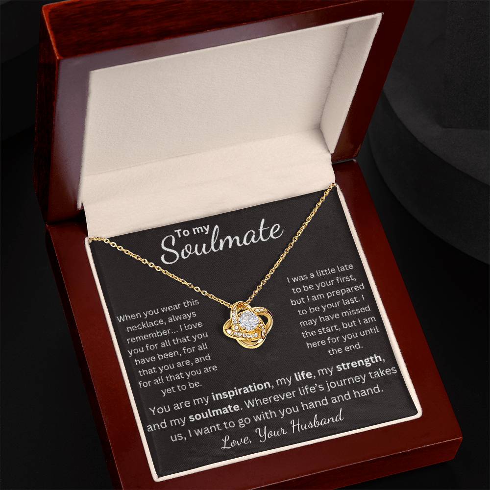 To my Soulmate - Love Knot Necklace