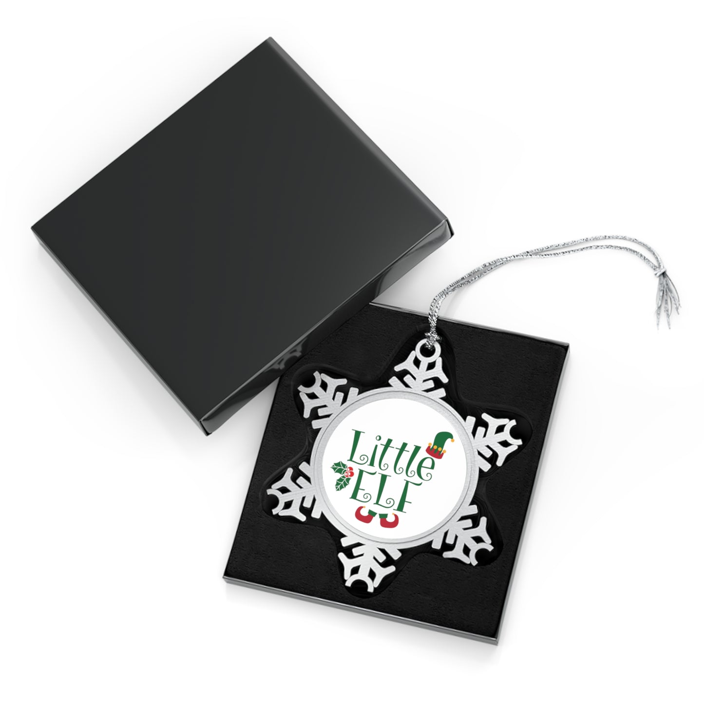 Little Elf Pewter Snowflake Ornament