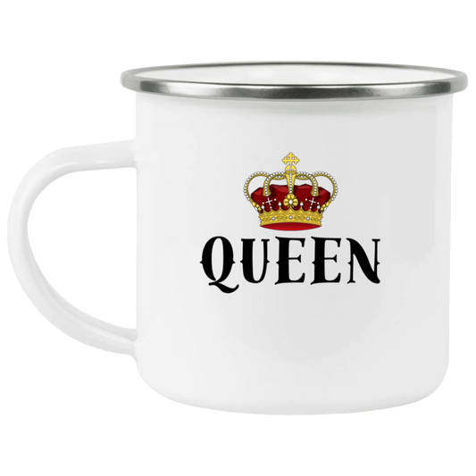 Queen with Crown - Enamel Camping Mug