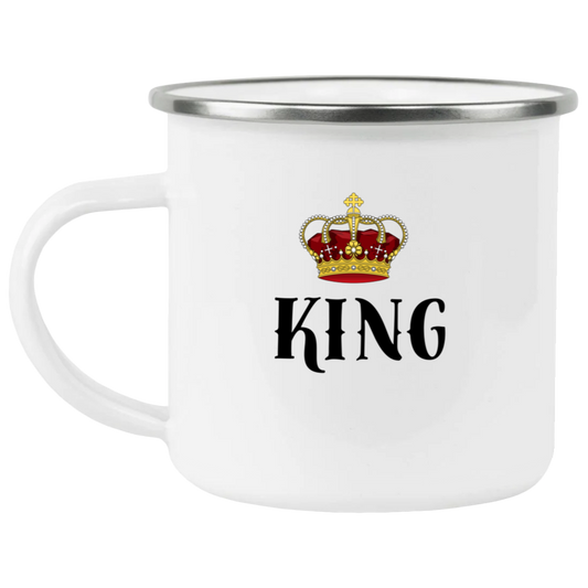 King - Enamel Camping Mug