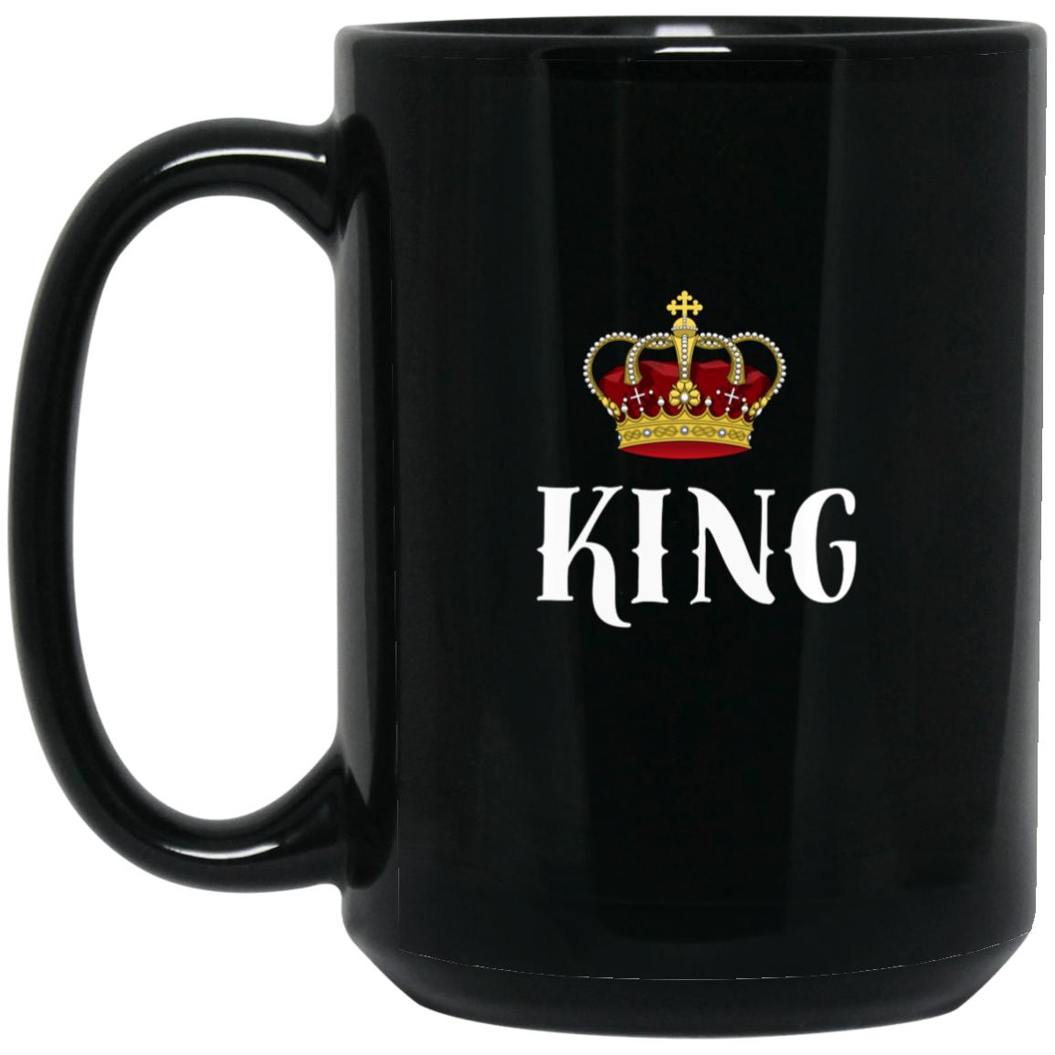 King - 15 oz. Black Mug